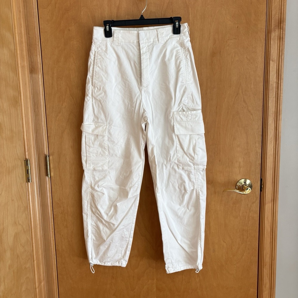 Babaton White Cargo Track Pants
